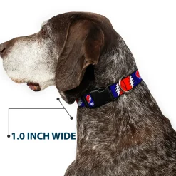 Plastic Clip Collar - Steal Your Face w/Lightning Bolt Repeat Red/White/Blue