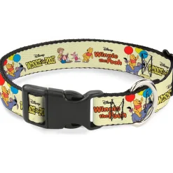 Plastic Clip Collar - WINNIE THE POOH and Friends Poses and Title Logos Light Yellow
