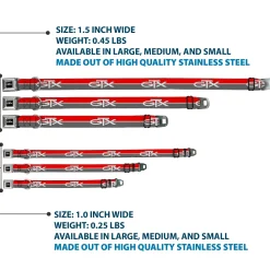 Plymouth GTX Emblem Full Color Black/Silver Fade/White Seatbelt Buckle Collar - Plymouth GTX Emblem/Stripe Red/White/Grays