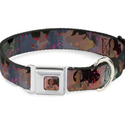 Pocahontas Colors of the Wind Full Color Seatbelt Buckle Collar - Pocahontas & John Smith Scenes