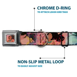 Pocahontas Colors of the Wind Full Color Seatbelt Buckle Collar - Pocahontas & John Smith Scenes