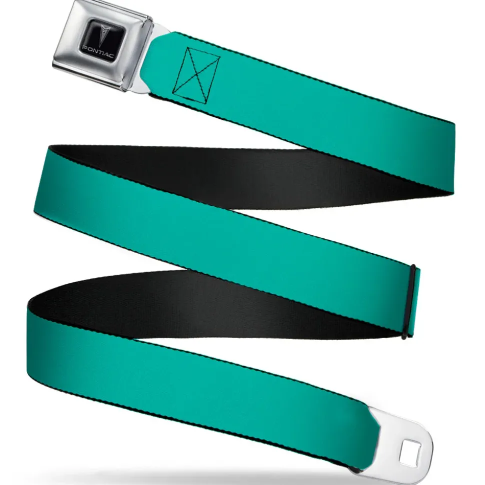Pontiac Seatbelt Belt - Teal Webbing