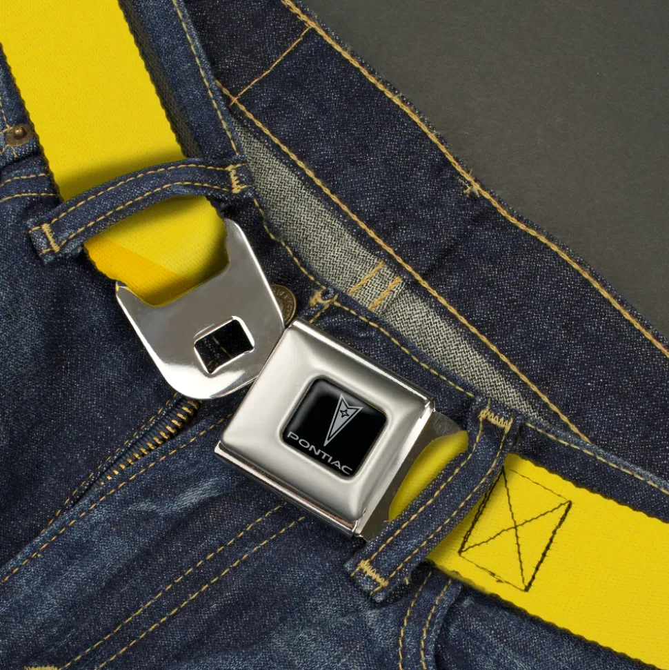 Pontiac Seatbelt Belt - Yellow Webbing