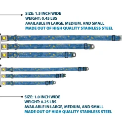 Princess Gem CLOSE-UP Full Color Yellow Seatbelt Buckle Collar - Beauty & the Beast Story Script