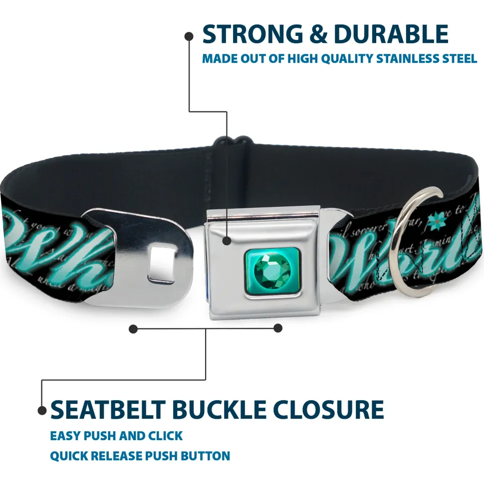 Princess Gem Full Color Turquoise Seatbelt Buckle Collar - Aladdin A WHOLE NEW WORLD/Story Script