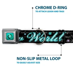 Princess Gem Full Color Turquoise Seatbelt Buckle Collar - Aladdin A WHOLE NEW WORLD/Story Script