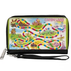 PU Zip Around Wallet Rectangle - CANDY LAND Game Board Layout