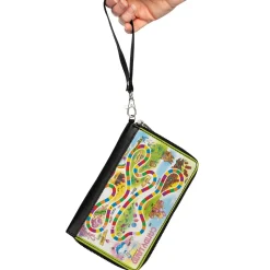 PU Zip Around Wallet Rectangle - CANDY LAND Game Board Layout