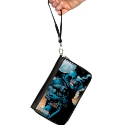 PU Zip Around Wallet Rectangle - Batman Hush Kissing Catwoman Comic Book Scene