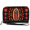 PU Zip Around Wallet Rectangle - Virgen de Guadalupe