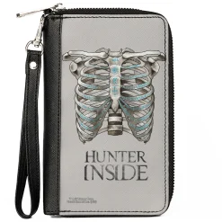 PU Zip Around Wallet Rectangle - Supernatural HUNTER INSIDE Rib Cage Poster