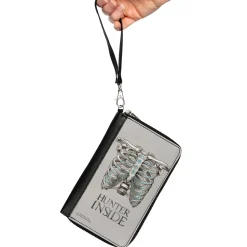 PU Zip Around Wallet Rectangle - Supernatural HUNTER INSIDE Rib Cage Poster