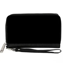 PU Zip Around Wallet Rectangle - Black