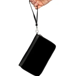 PU Zip Around Wallet Rectangle - Black