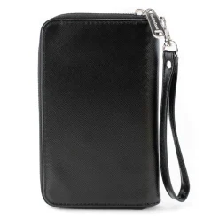 PU Zip Around Wallet Rectangle - Black