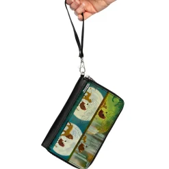 PU Zip Around Wallet Rectangle - The Lion King HAKUNA MATATA Simba Pumbaa Timon Growing Up Poses Scenes