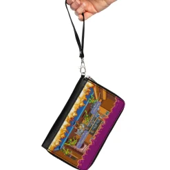 PU Zip Around Wallet Rectangle - Teenage Mutant Ninja Turtles Battle Rocksteady Arcade Scene
