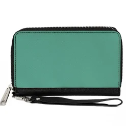 PU Zip Around Wallet Rectangle - Teal