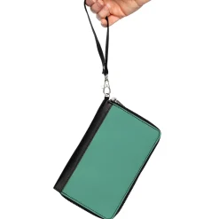 PU Zip Around Wallet Rectangle - Teal