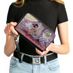 PU Zip Around Wallet Rectangle - Superman/Wonder Woman Issue #14 Sitting Under Tree Variant Cover Pose