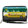 PU Zip Around Wallet Rectangle - SOUTH PARK ELEMENTARY School Bus Character Group Scene