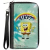 PU Zip Around Wallet Rectangle - SpongeBob SquarePants Rainbow SIKE! Pose Blues