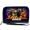 PU Zip Around Wallet Rectangle - GI Joe Universe Agents Explosion Group Pose and Logo Blue