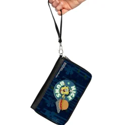 PU Zip Around Wallet Rectangle - SpongeBob SquarePants NICE BUNS Pose Blues
