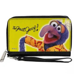 PU Zip Around Wallet Rectangle - The Muppets THE GREAT GONZO Portrait Pose Yellow