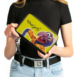 PU Zip Around Wallet Rectangle - The Muppets THE GREAT GONZO Portrait Pose Yellow