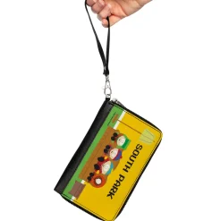 PU Zip Around Wallet Rectangle - SOUTH PARK Boys 8-Bit Couch Pose Yellow