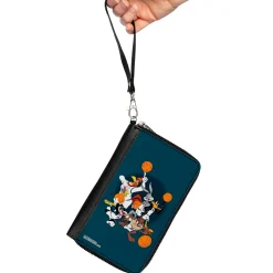 PU Zip Around Wallet Rectangle - Space Jam Toon Squad Team Pose Blue