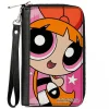 PU Zip Around Wallet Rectangle - The Powerpuff Girls Blossom Close-Up Pose Pinks