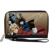 PU Zip Around Wallet Rectangle - Fullmetal Alchemist Brotherhood Five Character Pose Tan