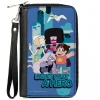 PU Zip Around Wallet Rectangle - Steven Universe LADIES LOVE A HERO Group Pose Blues