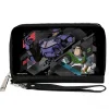 PU Zip Around Wallet Rectangle - Lightyear Zurg and Buzz Pose Black Grays Red