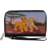 PU Zip Around Wallet Rectangle - The Lion King Young Simba & Nala Scene