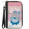 PU Zip Around Wallet Rectangle - CANDY LAND Queen Frostine Ice Cream Sea Pose Pinks