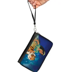 PU Zip Around Wallet Rectangle - Jasmine 2019 Standing Pose w/Rajah and Palace Blues