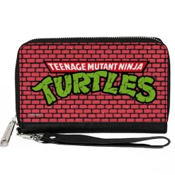 PU Zip Around Wallet Rectangle - TEENAGE MUTANT NINJA TURTLES Brick Title Logo