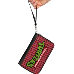 PU Zip Around Wallet Rectangle - TEENAGE MUTANT NINJA TURTLES Brick Title Logo