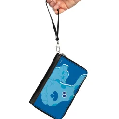 PU Zip Around Wallet Rectangle - Blue's Clues Blue Full Body Smiling Pose Blues