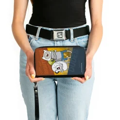 PU Zip Around Wallet Rectangle - Adventure Time Jake and Finn RIGHTEOUS DUDES Pose Multi Color