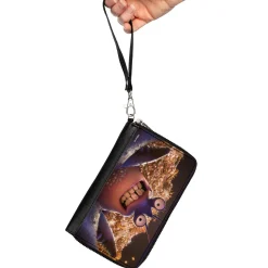 PU Zip Around Wallet Rectangle - Moana Tamatoa Smiling Face CLOSE-UP