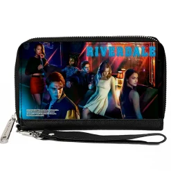 PU Zip Around Wallet Rectangle - RIVERDALE 6-Character Diner Group Pose