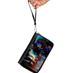 PU Zip Around Wallet Rectangle - RIVERDALE 6-Character Diner Group Pose