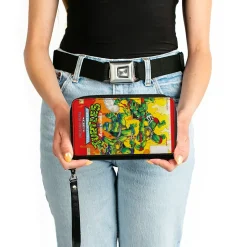 PU Zip Around Wallet Rectangle - Teenage Mutant Ninja Turtles THE EARLY YEARS Comic Book Cover Pose