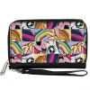 PU Zip Around Wallet Rectangle - My Little Pony Friendship is Magic Close-Up Blocks Collage
