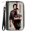 PU Zip Around Wallet Rectangle - SUPERNATURAL Winchster Brothers Divided