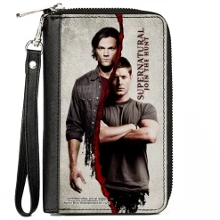 PU Zip Around Wallet Rectangle - SUPERNATURAL Winchster Brothers Divided